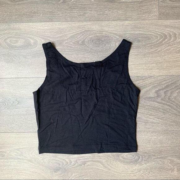 Revolve Women's LNA Cut Out Tank Top Cropped Black Stretch Sleeveless Size XS - Picture 7 of 11